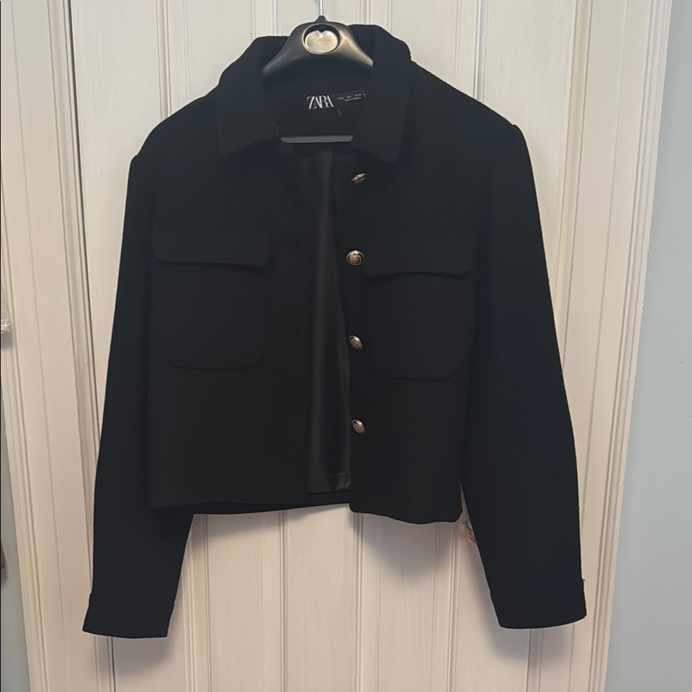 Zara Cropped Black Jacket